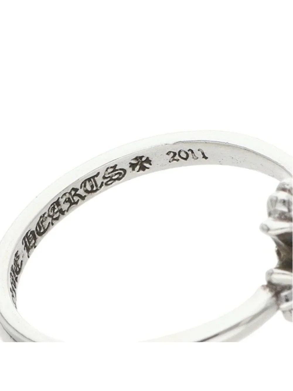 Chrome Hearts Bubblgm CH Crs Bubblegum CH Cross Silver Ring